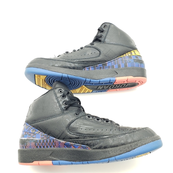 Mens Nike Air Jordan 2 Retro BHM Black History Month Size 8 No Box BQ7618-007 - Picture 8 of 9